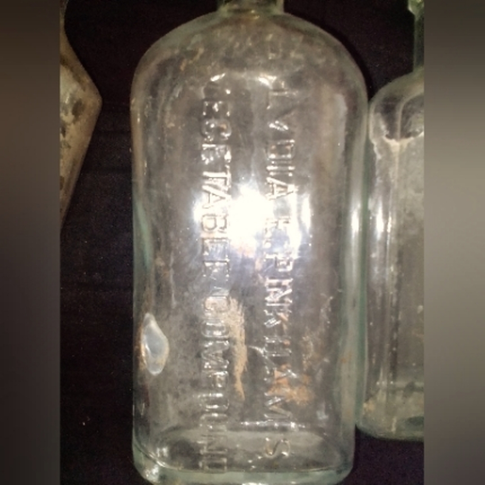 Vintage Clear Glass Apothecary Bottle Dug Up In Indiana Great Shape